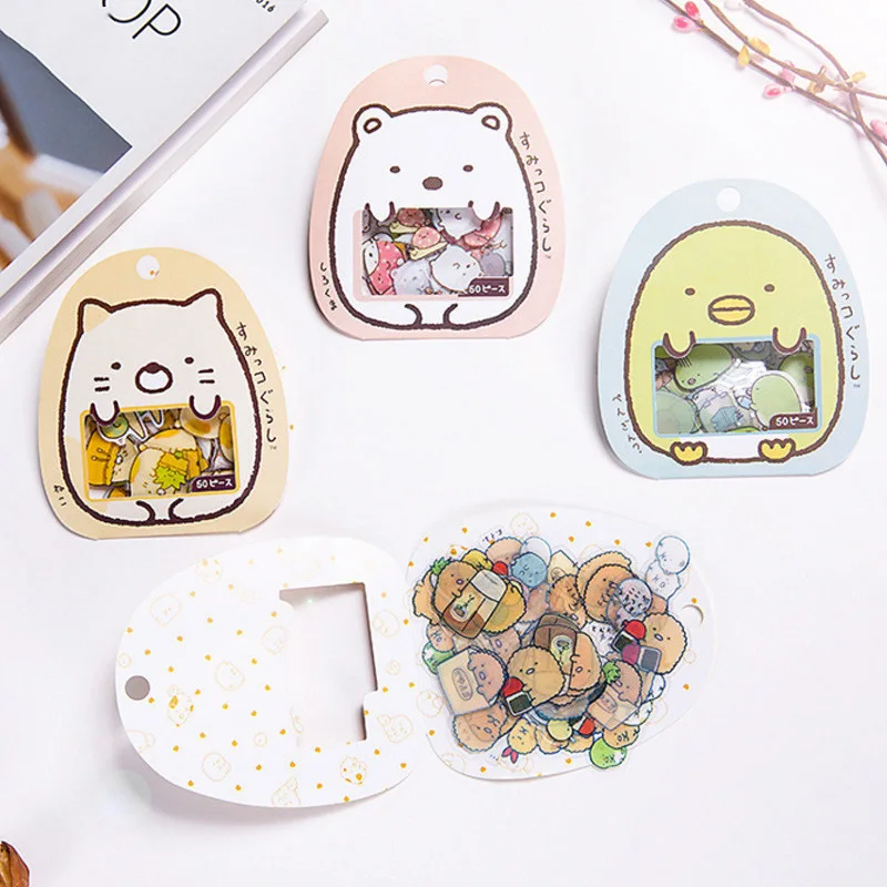 

SLPF Children Cute Cute Stickers Creative Transparent PVC Plane DIY Diary Album Sticker Decorative Material Toys 50 Pieces H04