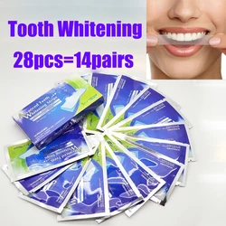 28Pcs/7Pair 3D White Gel Teeth Whitening Strips Oral Hygiene Care Double Elastic Teeth Strips Whitening Dental Bleaching Tools 28Pcs/7Pair 3D White Gel Teeth Whitening Strips Oral Hygiene Care Double Elastic Teeth Strips Whitening Dental Bleaching Tools