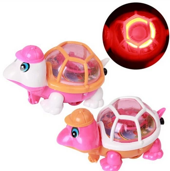 

50PCS New Lovely Infant Baby Educational Pull Emitting Little Turtle Light Kid Toy
