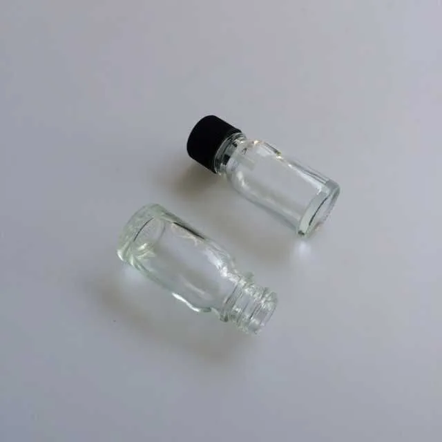 10ml Mini Transparent Glass Liquid Bottles with Leakproof Stopper Clear Empty Glass Skin Care Cream Jars2