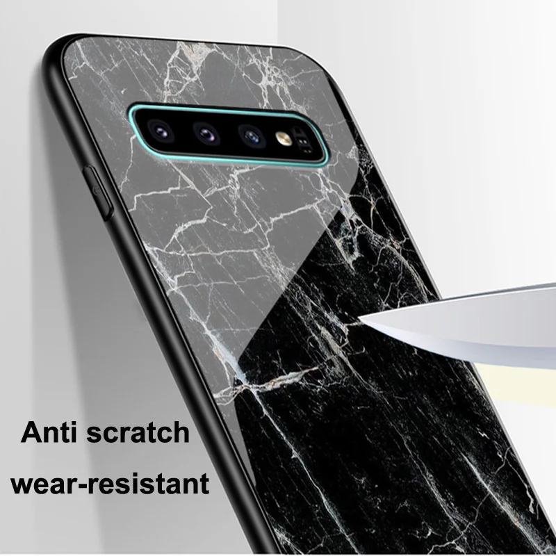Закаленное Стекло чехол для samsung Galaxy S10 плюс Чехол Мягкий силиконовый чехол жесткий чехол для Galaxy S10+ G9730 Чехлы для iPad Pro