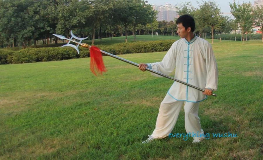 Wushu двухсторонний Halberd с одной стороны Halberd оборудование для боевых искусств Wushu длинное оружие