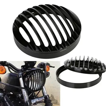 

iSincer 6 inch 6'' 5.75 inch 5 3/4" Black Aluminum Motorcycle Headlight Grill Cover for 2004-2014 Harley Sportster XL 883 1200