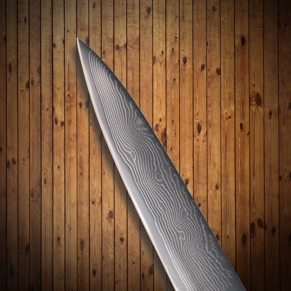 HOT Brand 3.5 Inch Fruit Damascus Knife Japanese VG10 Damascus Steel Kitchen Knife Color Wood Handle Sharp Blade Knife Tools