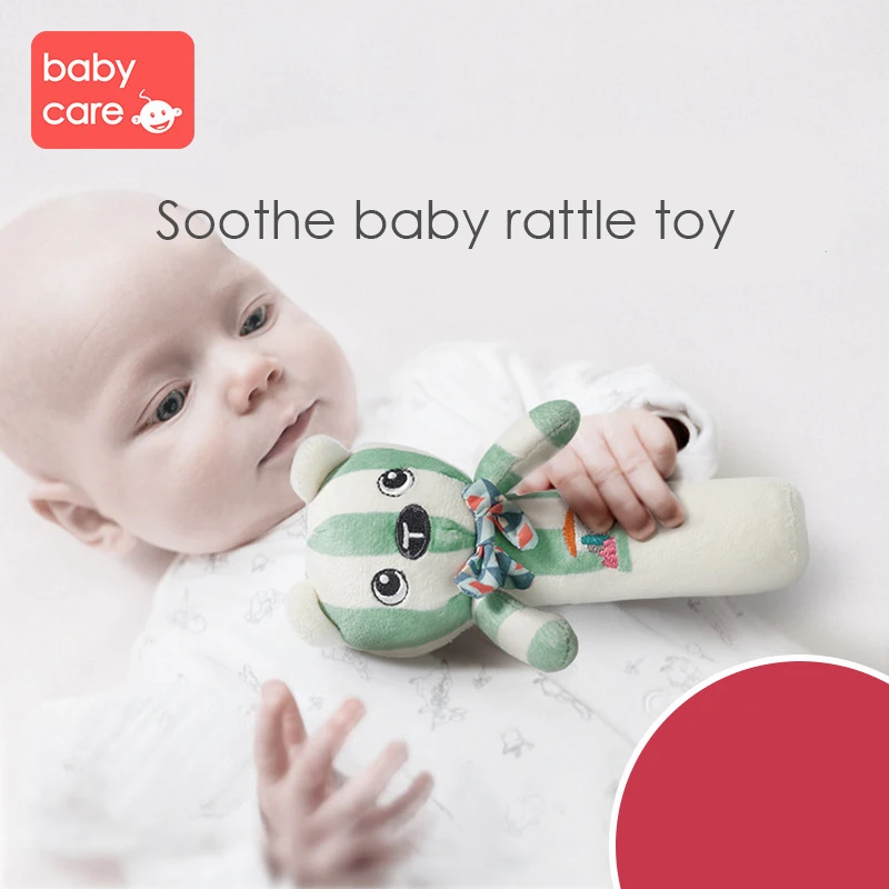 Baby Rattles Mobiles Toys Cartoon Animal Puzzle Hand Bell BB Stick Newborn Sleeping Soft Plush Toy Early Educational Doll
