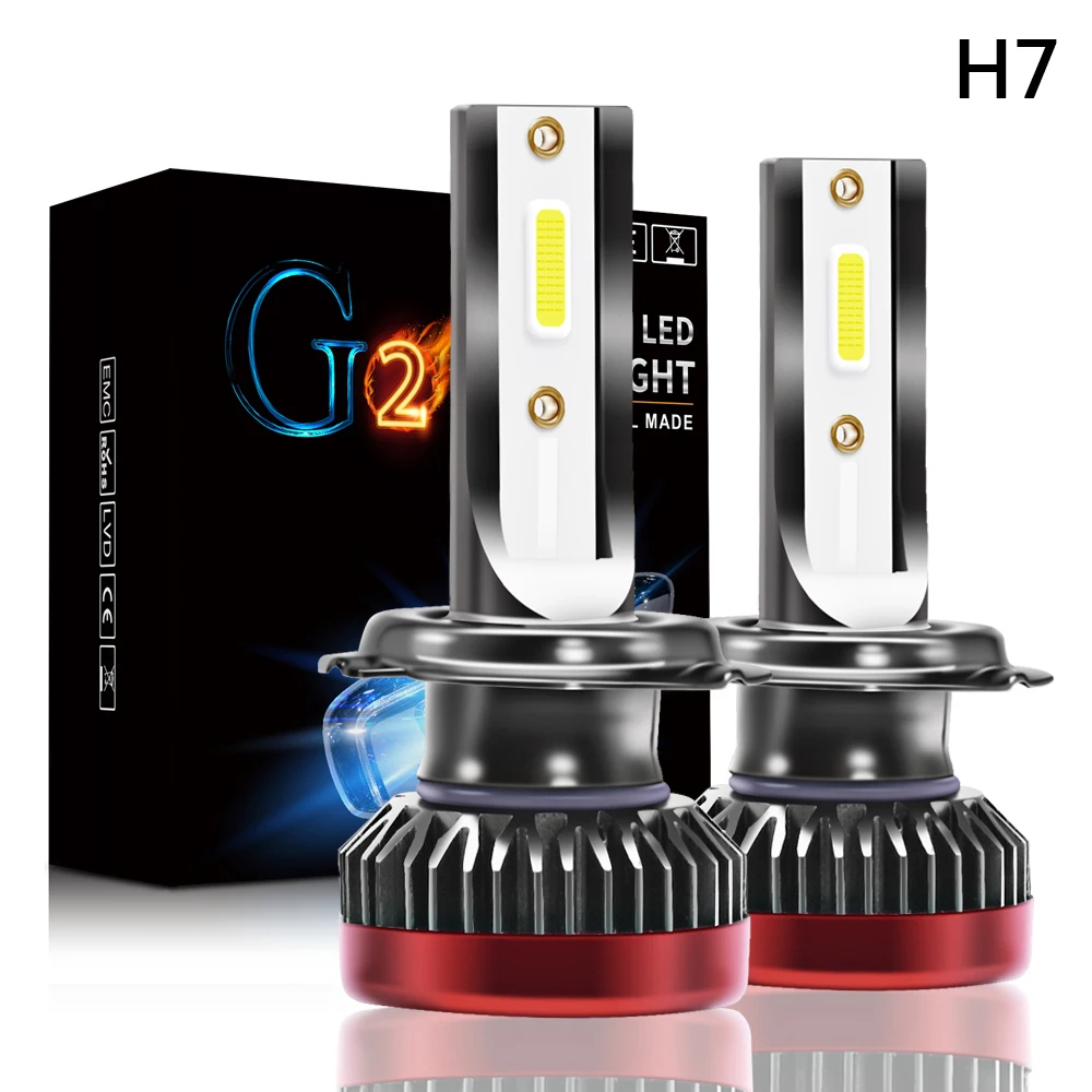 Светодиодный мини фары 2 шт. H7 H11 H1 76 Вт 8000 лм 6000 К 9005 9006 9012|Передние LED-фары для авто|