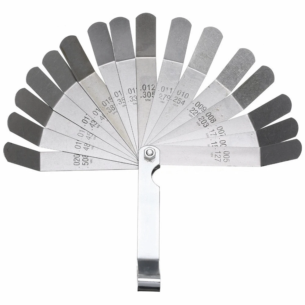 16 лезвий высокопрочный метрический 0,127-0,508 мм клапан смещение щупа датчик для автомобиля Авто серебро