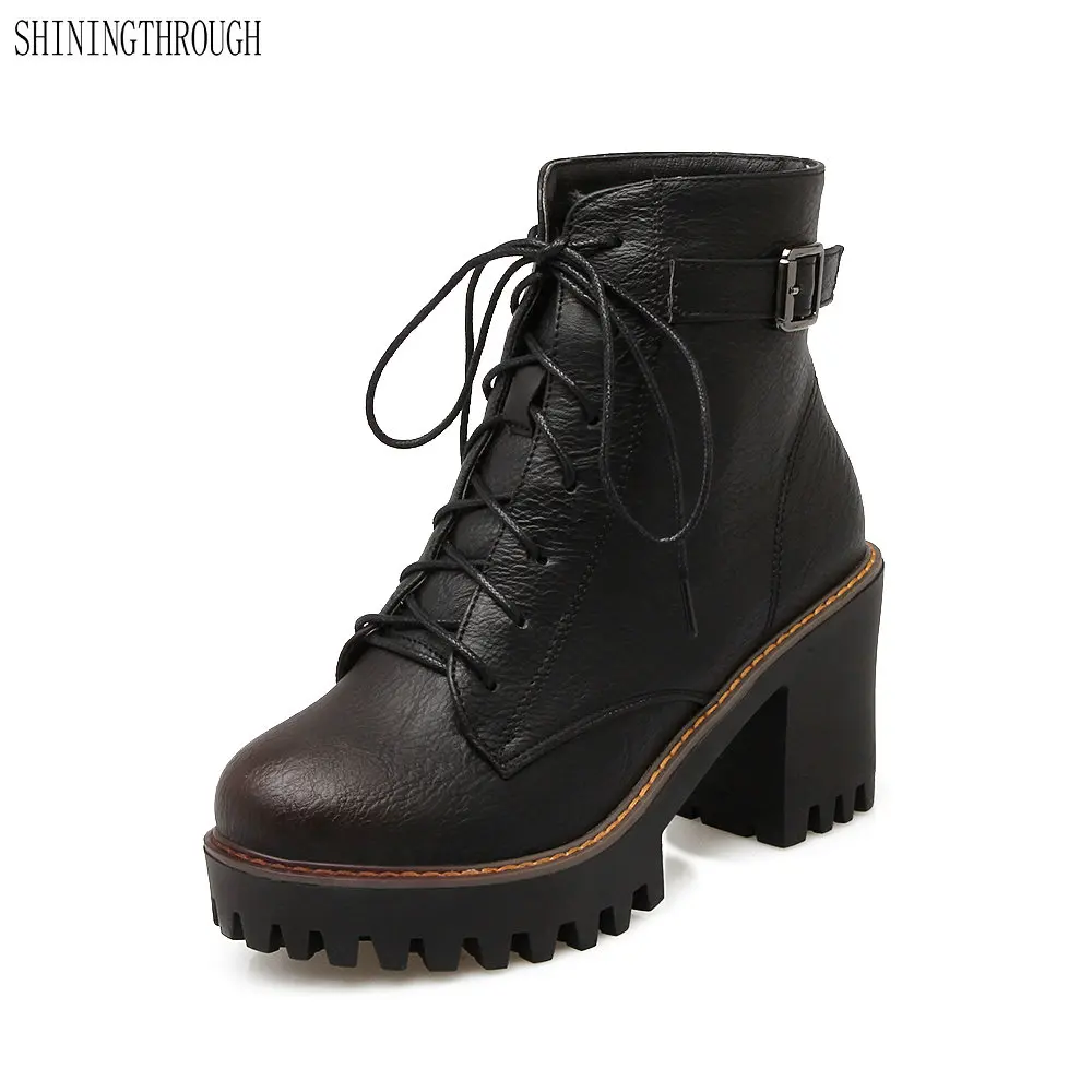 thick high heel boots