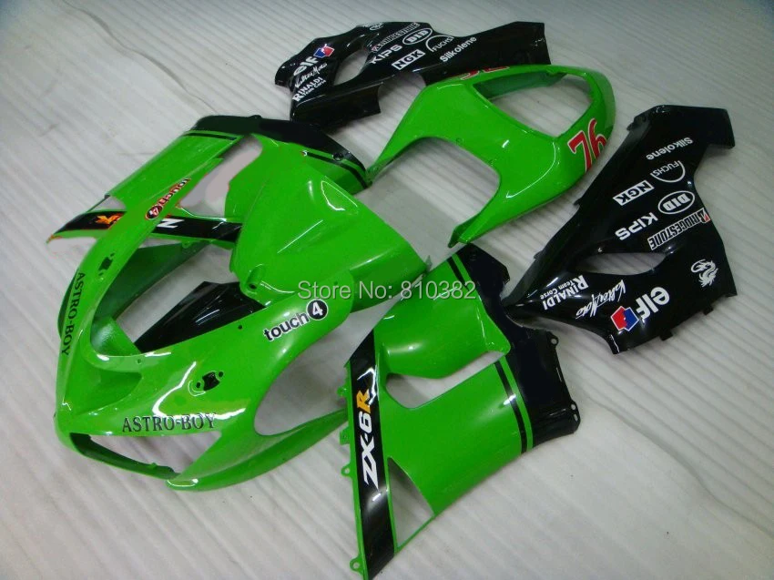 Комплект обтекателей для мотоцикла KAWASAKI Ninja ZX6R 05 06 636 2005 2006 крутой зеленый