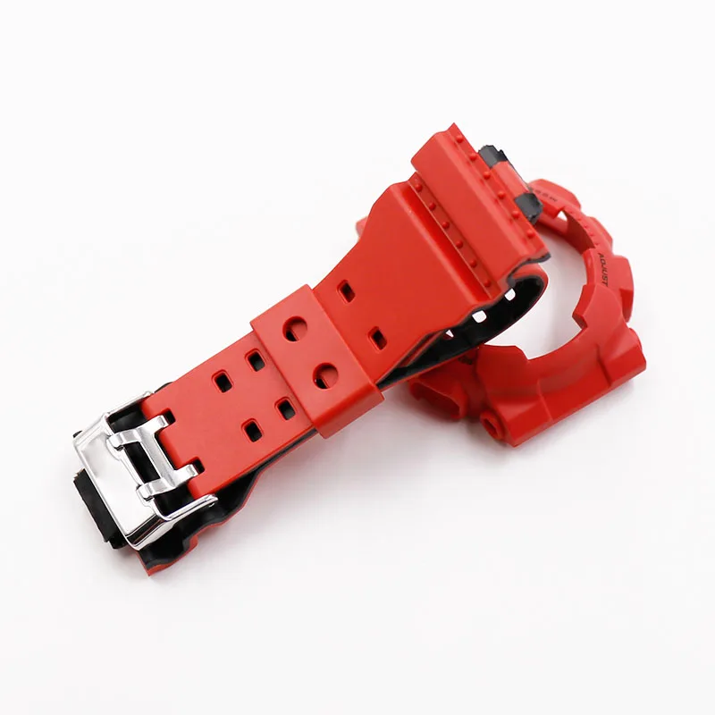 Resin strap men's pin buckle watch accessories for Casio GSHOCK GA100 GA110 GA120 GD100 GLS strap case waterproof strap band