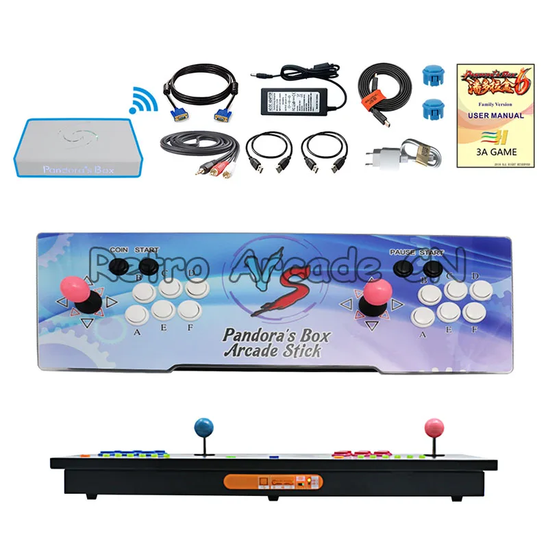 3A Game Original Pandora's Box 6 1300 in 1 wireless arcade joystick 2 players iron console HDMI VGA usb for pc tv ps3 Tekken 3A Game Original Pandora's Box 6 1300 in 1 wireless arcade joystick 2 players iron console HDMI VGA usb for pc tv ps3 Tekken