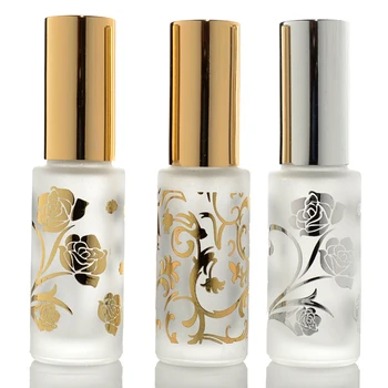 

10pcs/lot 12ML Frostesd Glass Perfume Spray Bottle Refillable Travel Perfume Atomizer Empty Perfume Packaging Bottle