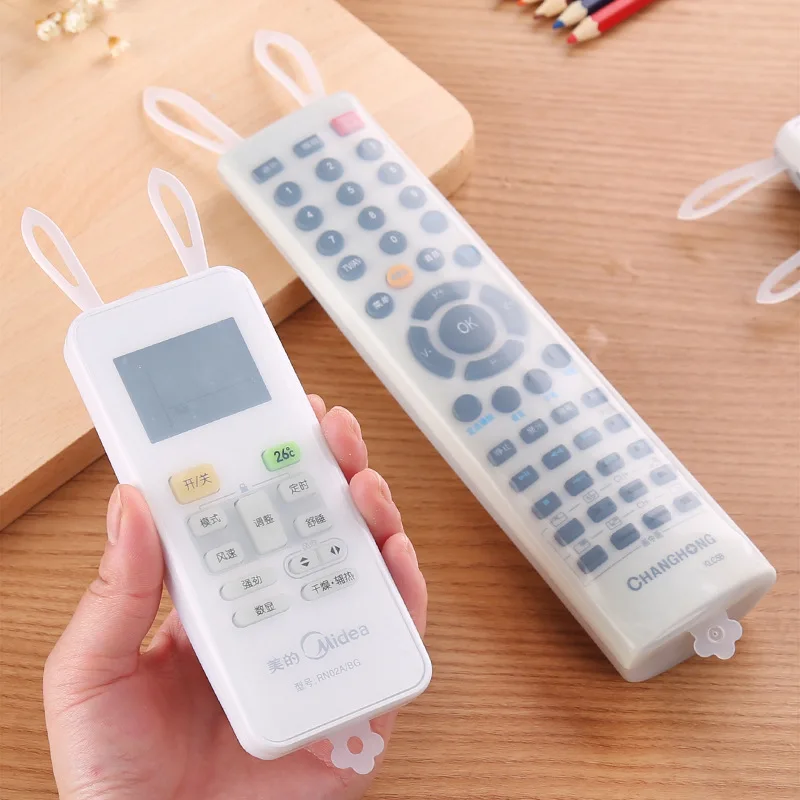

Multi-size Remote Control Covers Dustproof Anti-stretching Scrub Transparent Silicone for TV, Air Conditioning Condition Cover