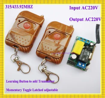 

AC 220V Wireless Switch 1CH Lamp Light LED Bulb Power Remote Control ON OFF ASK Smart Home Appliances Remote Lighting Learning