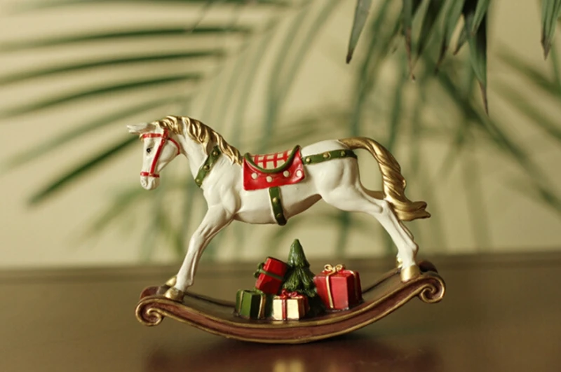Персонализированные украшения в виде лошади, милые украшения в виде качающейся лошади Hogar Artesanato для гостиной, телевизора, шкафа, фигурки животных