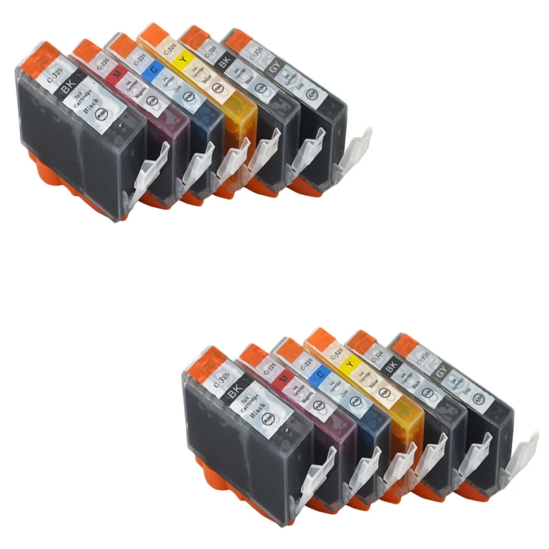Картридж с совместимыми чернилами BCI325 BCI326 12 шт. Luocai для Canon PGI 325 CLI 326 PIXUS MG8130/MG6130 |