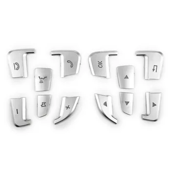 

Areyourshop Car Steering Wheel Button Silver Trim For Benz GLE GLS A B GLA CLS Class ABS Plastic Car Auto accessories Covers