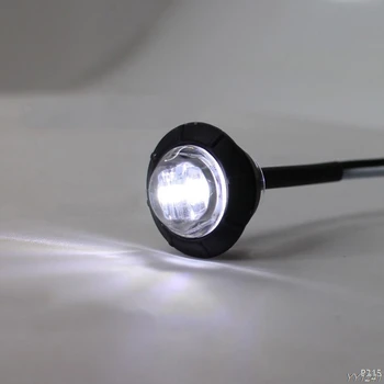 

1 Pair Mini DC 12V 3/4" Round Side 3 LED Marker Trailer Bullet Light Waterproof Side Marker Lights