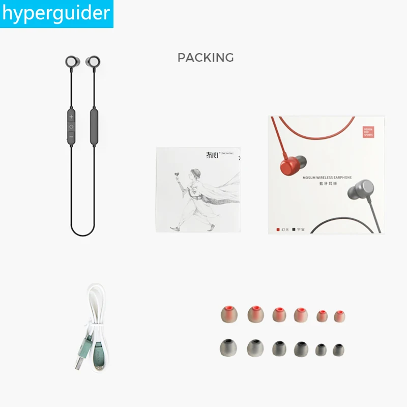 Беспроводные наушники hyperguide Bluetooth 4 2 AAC SBS super bass HIFI водонепроницаемые для