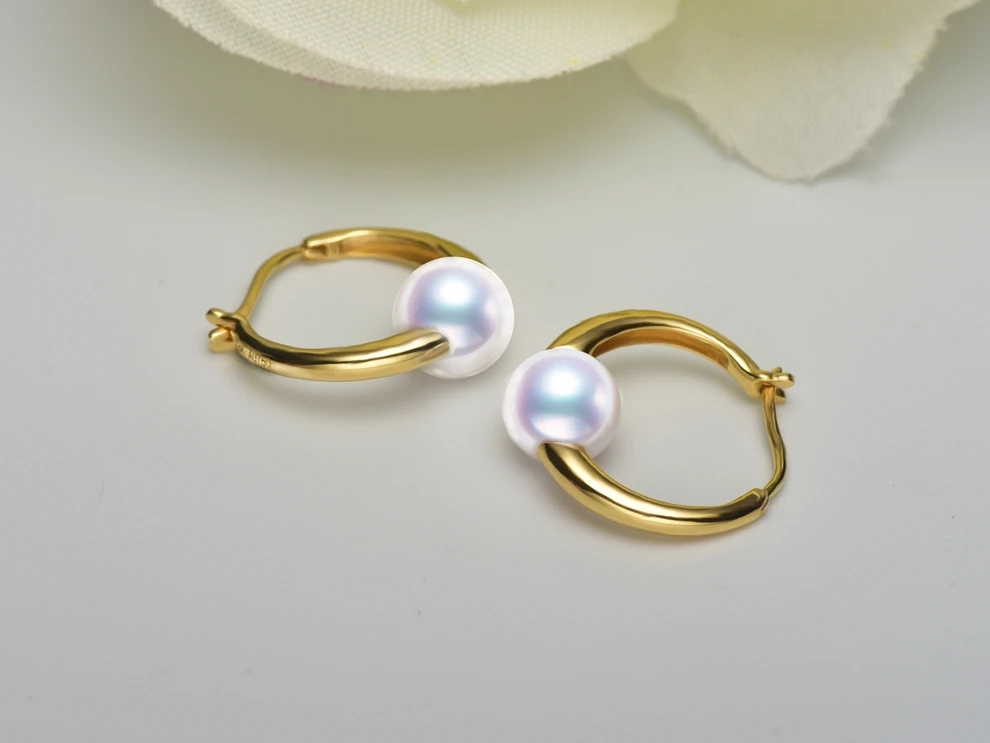 akoya pearl hoop earring (5)