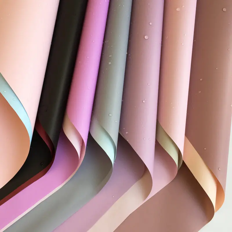 

1PC Double Color Waterproof Paper DIY Scrapbook Craft Paper Wedding Party Decorative Accessories Gift Flower Wrapping Art Paper