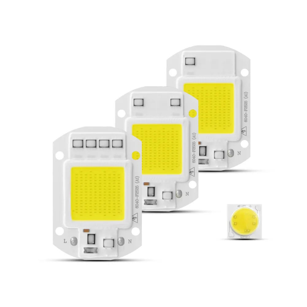 COB светодиодный чип AC220V 3 Вт 5 Вт 7 Вт 9 Вт 20 Вт 30 Вт 50 Вт Smart IC без драйвера COB светодиодный Диод Светодиодный светильник DIY наружный прожектор