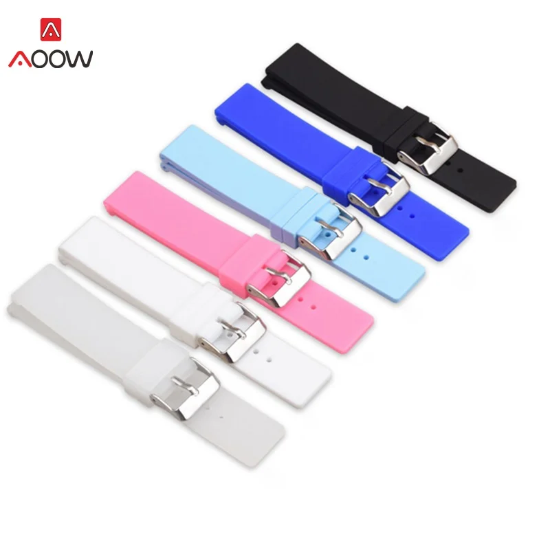 عام حزام ساعة مطاطي حزام أسود أبيض الوردي الغوص الرياضة حزام ساعة اليد أساور للرجال 12 مللي متر 14 مللي متر 16 مللي متر 18 مللي متر 20 مللي متر 22 ملل...