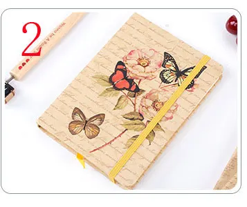 JUGAL корейский канцелярский блокнот A5A6 Бабочка Цветы личный дневник школьный блокнот для офиса и школы - Цвет: 2