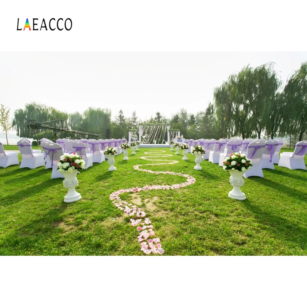 Laeacco наружный Свадебный Праздничный цветочный пассаж задник &quotлуг&quot заказной