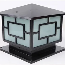 Античный пейзаж Американский черный классический открытый водонепроницаемый ворота столбы двери на верхней стенке античный светильник для забора ограждения света