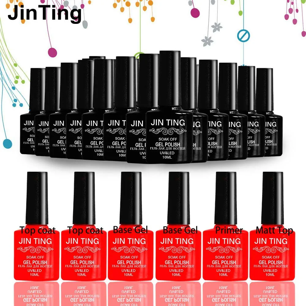 Nails Gel Nail Polish 20pcs Gel Polish Set For Manicure Semi Permanent UV Gel Varnish Hybrid Nail Art Off Base top coat gel