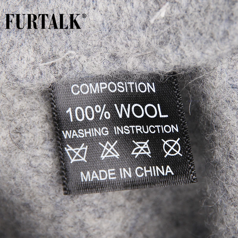 FURTALK 100% шерстяной берет шляпа для женщин зимние теплые шапки девочек Женская