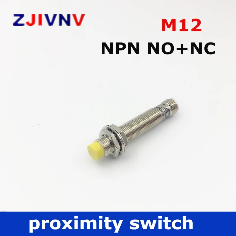 

M12 connector type proximity inductive sensor NPN NO+NC proximity switch DC 4 wires normally open and close 5pcs/lot
