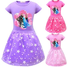 Disney/классическое детское платье; платье для девочек; платье Эльзы; костюм
