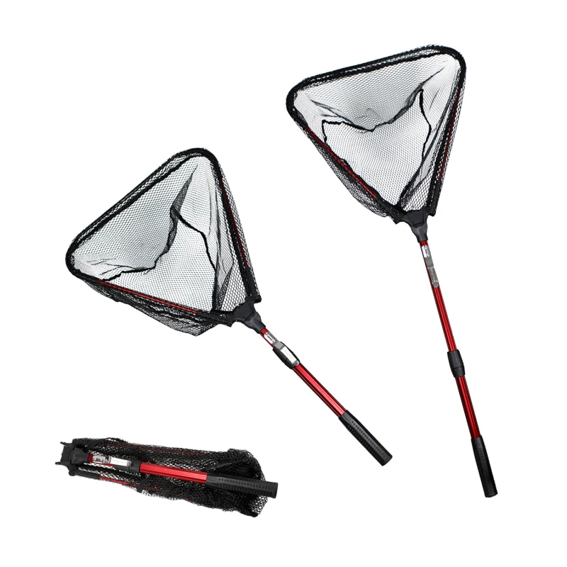 

Runature Fishing Landing Net Foldable Handle Fish Net Lightweight Net Nylon Fishing Net Aluminum Alloy Frame Carp Fishing Tackle