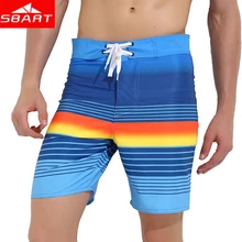 Купание Sbart мужские спортивные полосатые красочные шорты Tide летние свободные приморский праздник быстросохнущие пляжные брюки Мужская доска