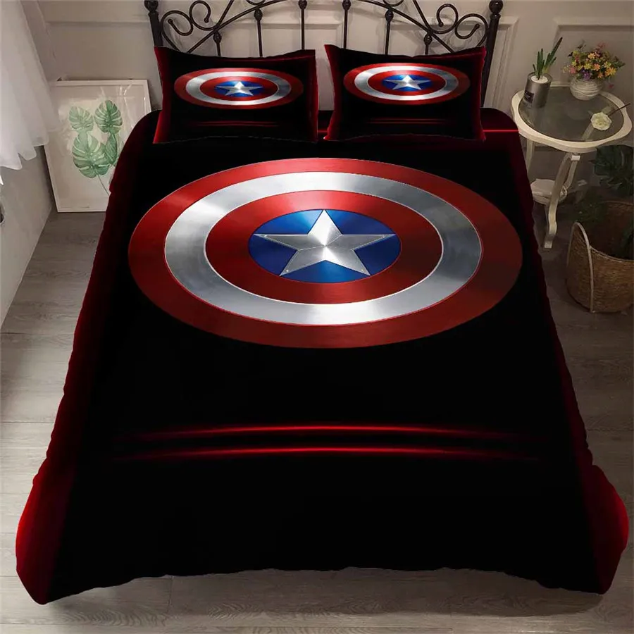 Bedding Set The Avengers Captain America Superhero Duvet Cover Set