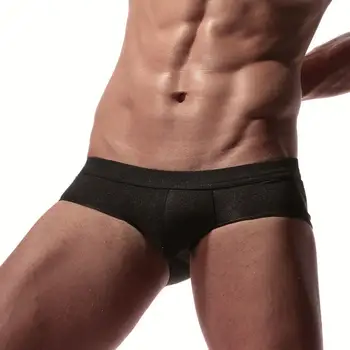 

Sexy Men Underwear Lycra Cotton Briefs Shorts homme Solid Convex Pouch Underpants Low Waist Panties For Man Cueca S-XL