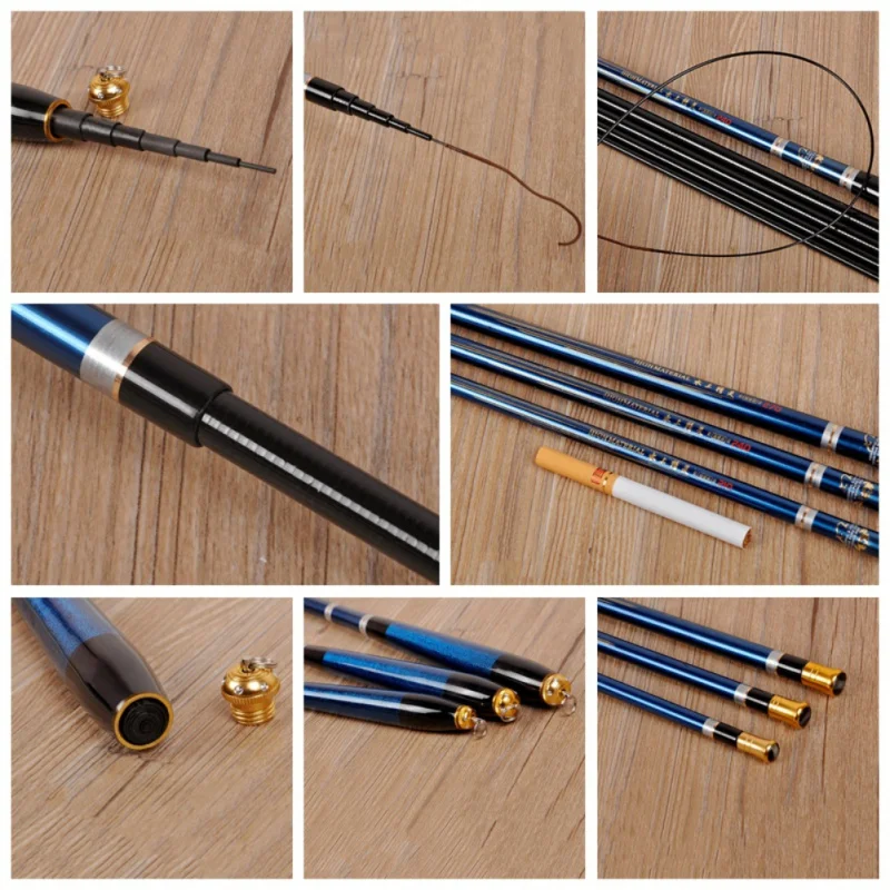 Mini Portable Fishing Rod Telescopic Ultralight Carbon Fiber Travel Fishing Rod Stream Freshwater 1.8/2.1/2.4/2.7/3.0/3.6/3.9M