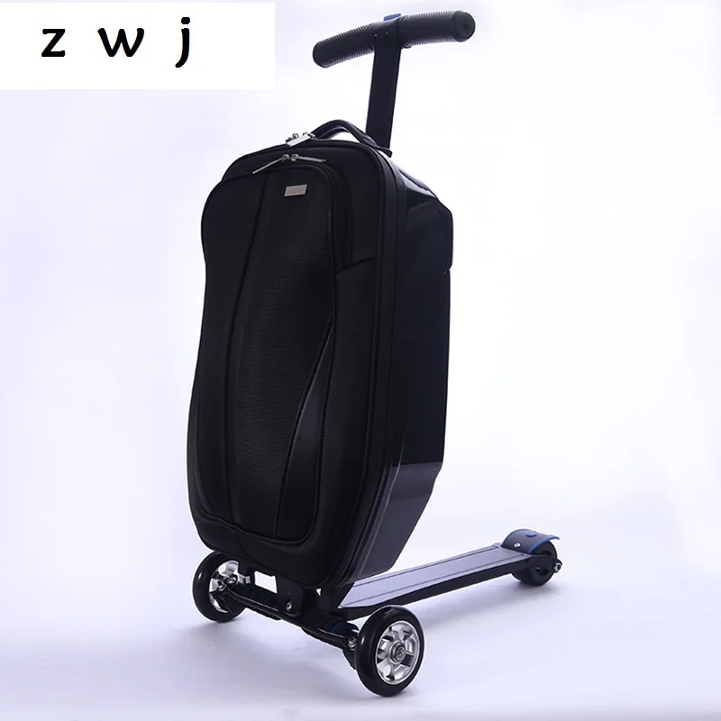 

Child Scooter Luggage With Wheels Skateboard Carry ons Luggage Travel Trolley Case