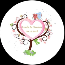 100 шт на заказ свадебные этикетки для свадьбы сувенир Пастер для гостей коробки для конфет стикер торт бирки для вечерние украшение для свадьбы