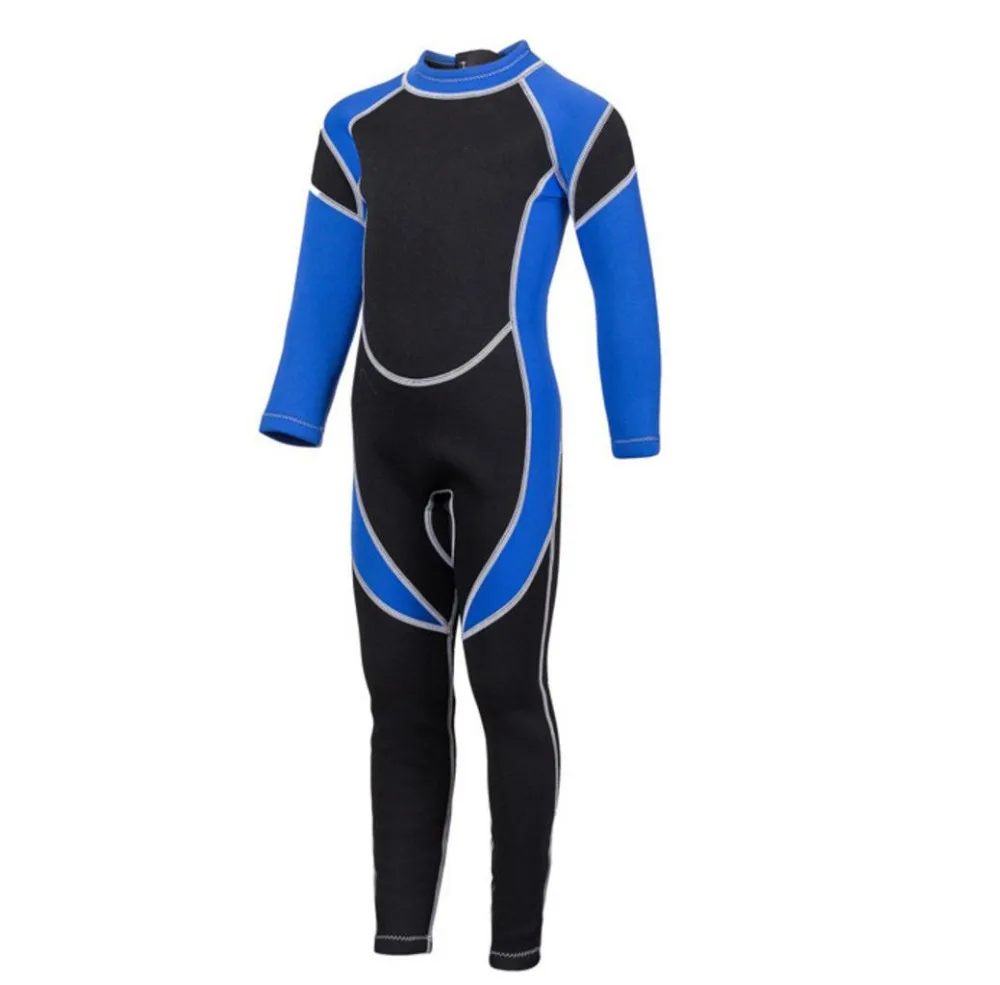 HISEA/Детские гидрокостюмы с длинными рукавами, костюмы для дайвинга для мальчиков и девочек, детские спортивные костюмы для серфинга и плавания - Цвет: Blue