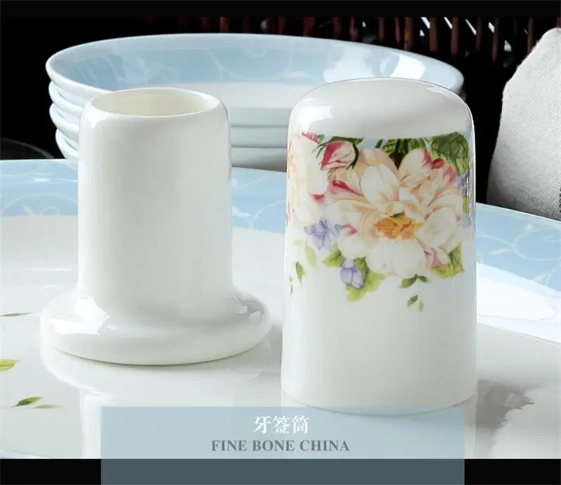28 шт. набор, костяной фарфор корейский набор посуды, синий цветочный винтажный керамический японский bento коробки, тарелка и чаша, кухонные аксессуары