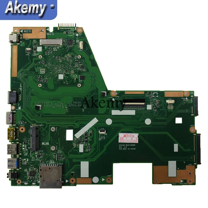 XinKaidi X551MA материнская плата для ноутбука ASUS X551MA X551M X551 F551MA D550M тест оригинальная материнская плата 2 ядра cpu N2840/N2830