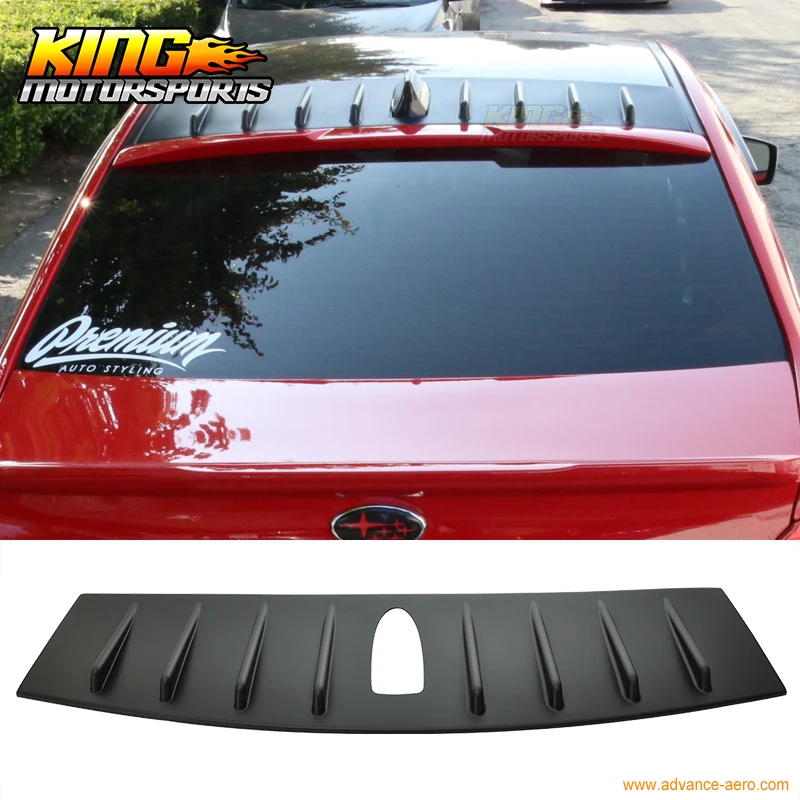 Spec-D Tuning for WRX STI Polish Black Shark Fin Roof Spoiler Wing Vortex Generator