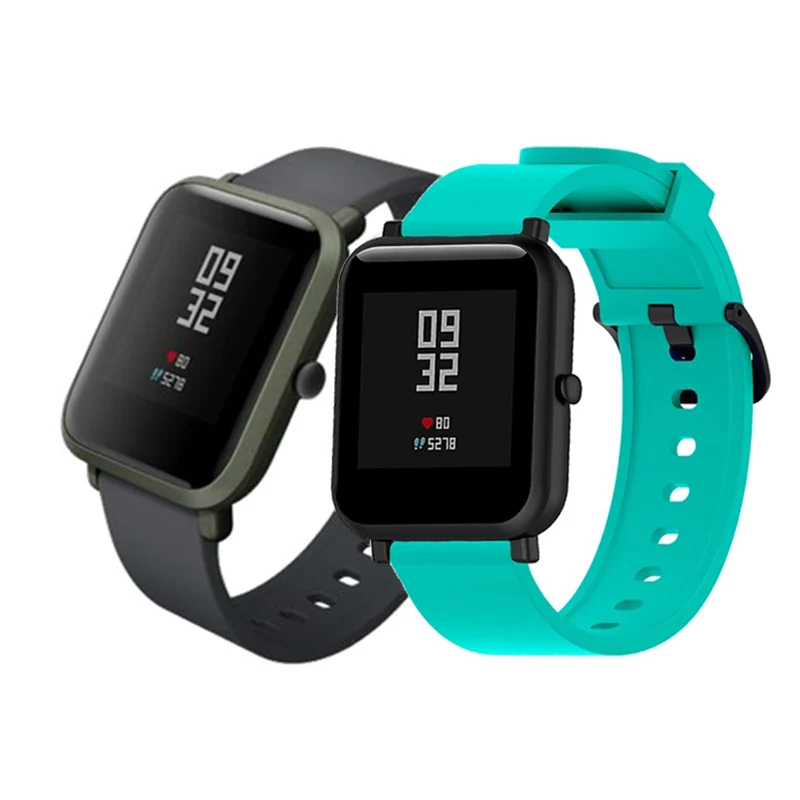 BOORUI силиконовый ремешок для huami Amazfit Bip PACE Lite Smartwatch Браслет умные часы аксессуары с модными цветами