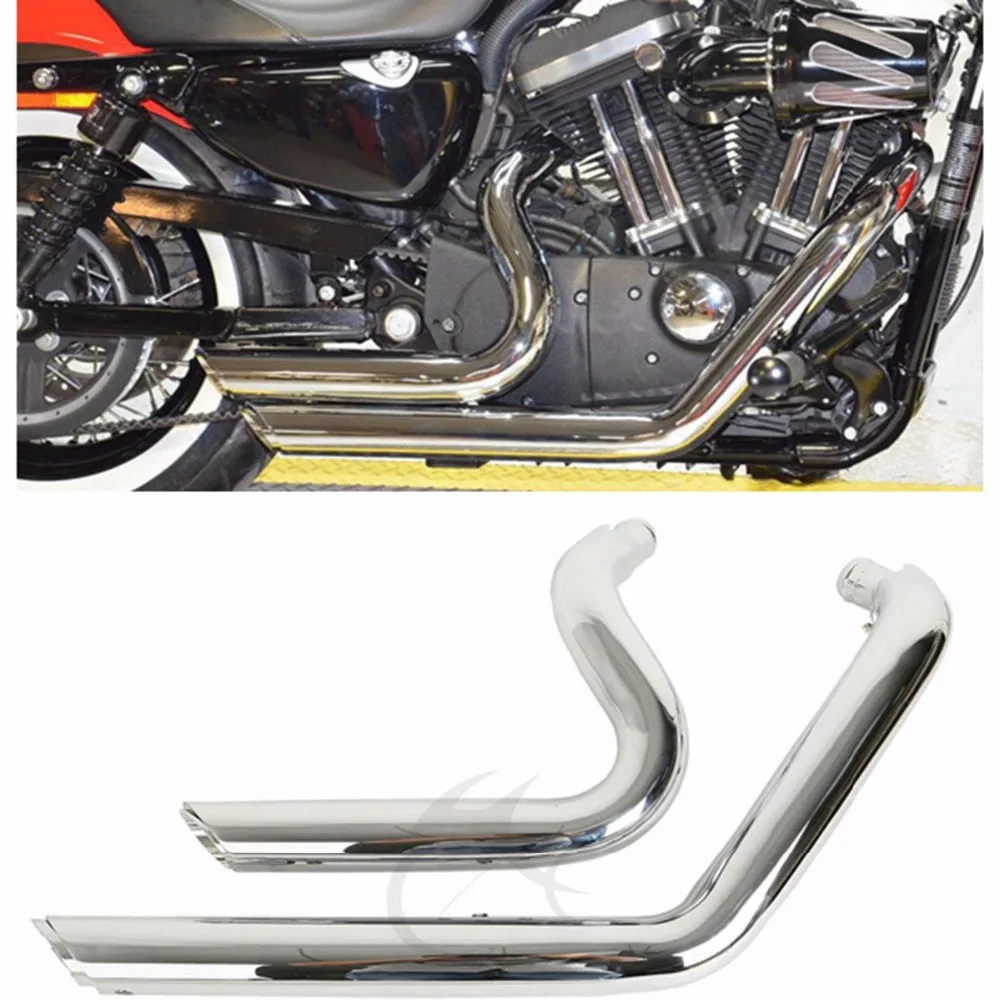 Black 1 3//4/" 40/" Drag Exhaust Pipes Headers Harley 883//1200 Sportster 2004-2018