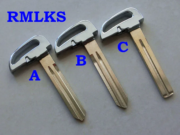 

RMLKS Emergency Key Blank Blade Uncut Fit For Hyundai Elantra Sonata Smart Key Fob Remote Key Head