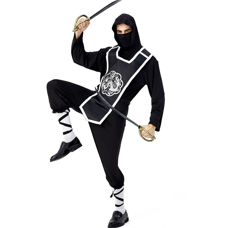 Мужской невидимый костюм ниндзя озорной ниндзя даревил Хэллоуин Косплей Костюм в японском стиле воина шпионская униформа