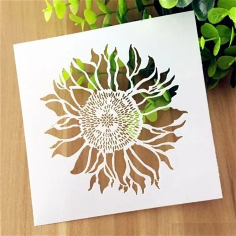 

Sunflower Pattern Layering Stencil Template DIY Scrapbooking Home Decor Gift